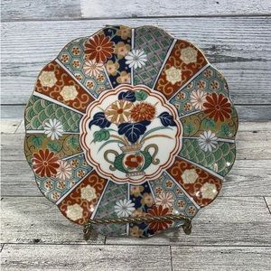 Arita Fine China Hand Decorated Plate Imari Reproduction 7.75" Made In Japan